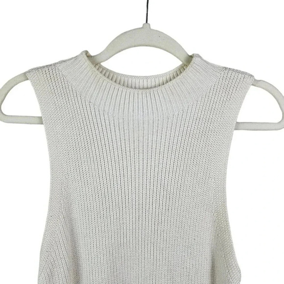 Michael Kors Sleeveless Tunic Mock Neck Ivory Cream Sweater Dress Size Small - Picture 1 of 11